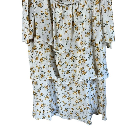 REFORMATION Avni Floral Ruffle Mini Dress - Picture 6 of 11